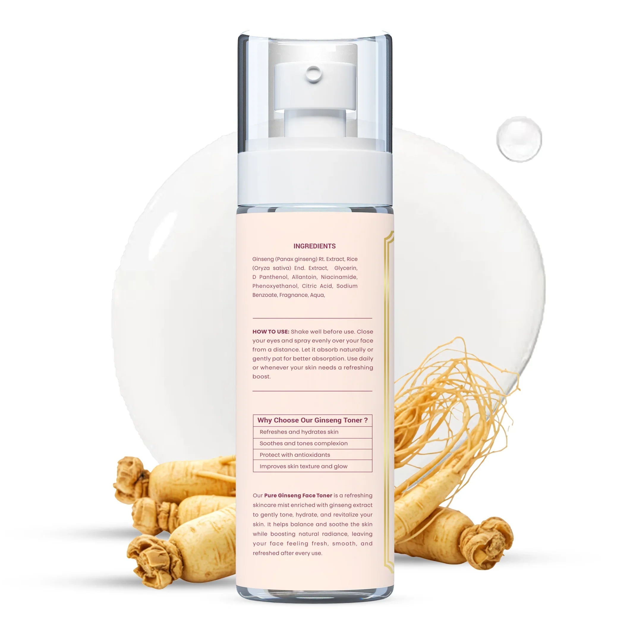 Ginseng Toner For Glowing Skin Korean 100ml