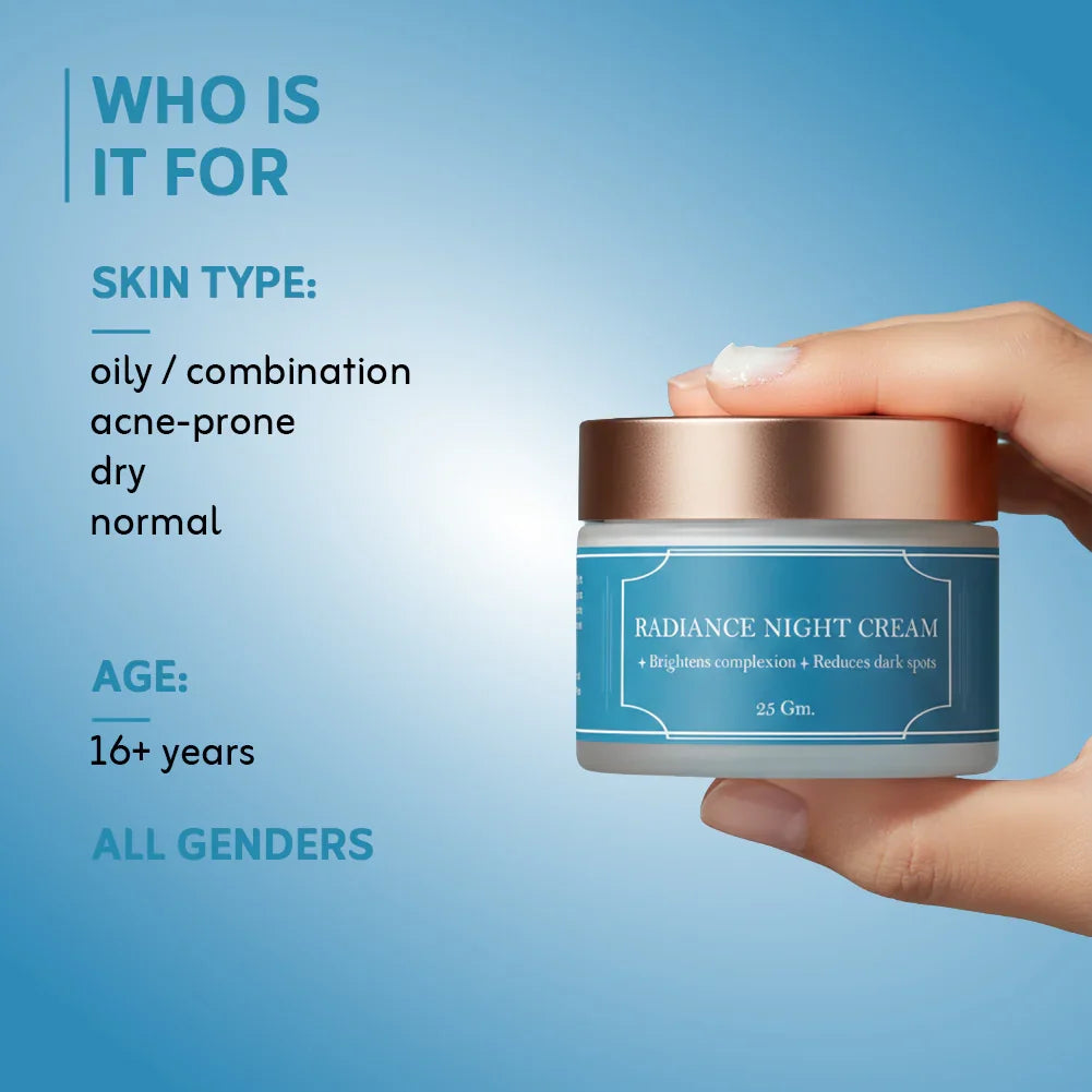 Radiance Night Cream Repairs Wrinkles & Fine Lines 25gm