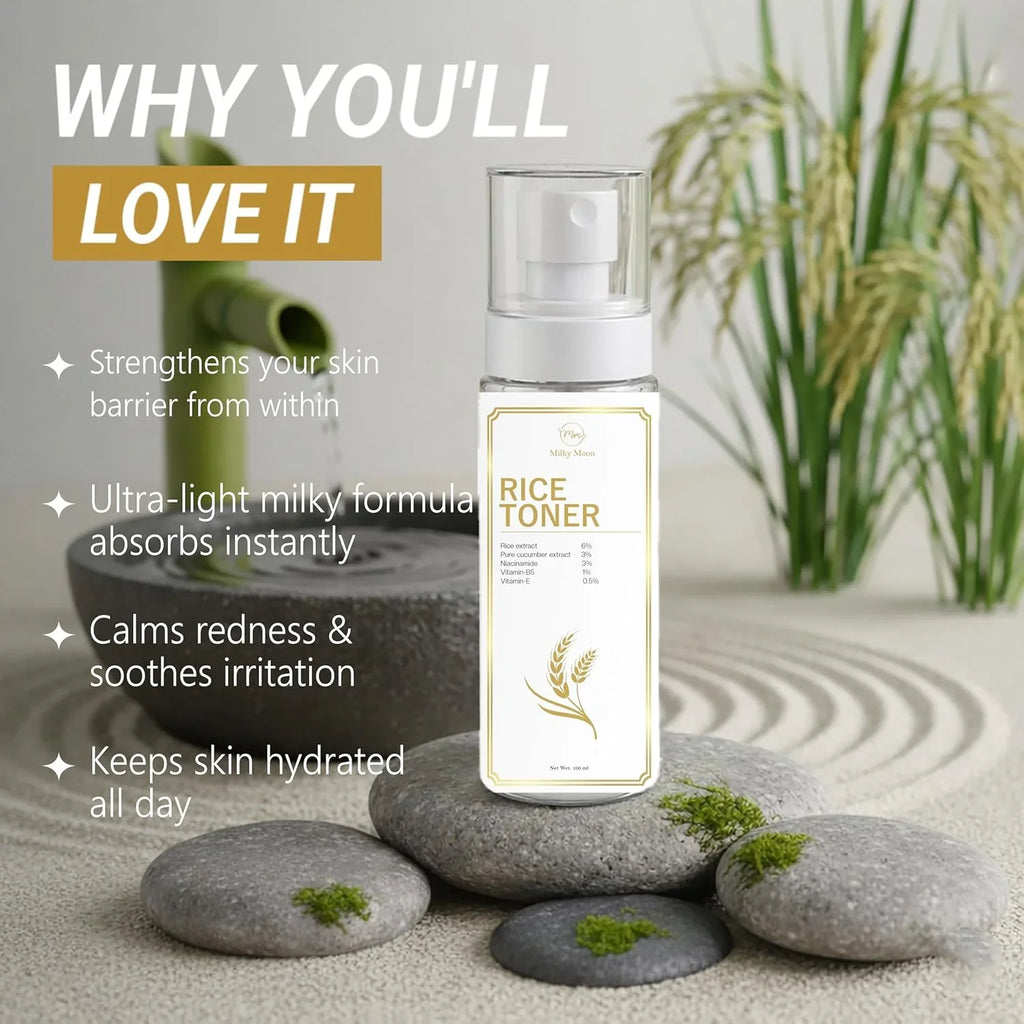 Rice water Toner with Niacinamide 3%, Rice Extract 6% & Vitamin-B5, Vitamin E 100ml