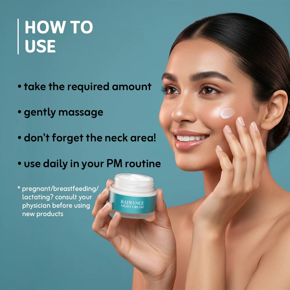 Radiance Night Cream Repairs Wrinkles & Fine Lines 25gm