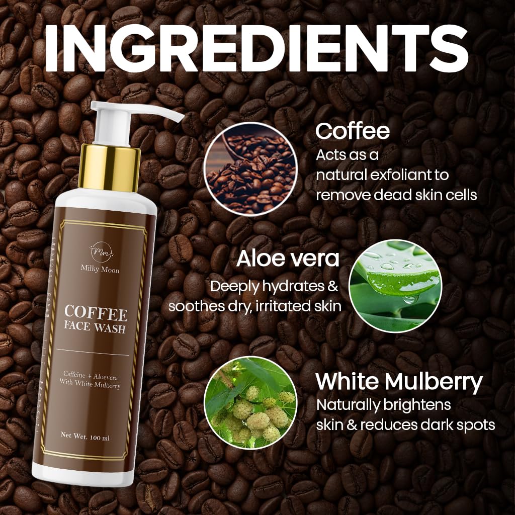 Coffee Face Wash for De-Tan & Oil Control – Anti Pollution Deep Cleansing Face Cleanser 100ml | For Men & Women