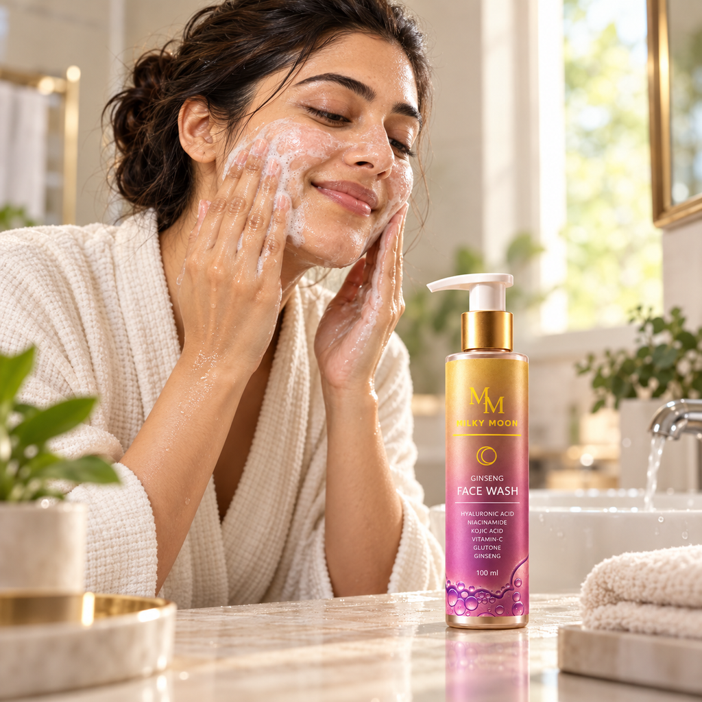 Milky Moon Ginseng Face Wash with Niacinamide Vitamin C 100ml