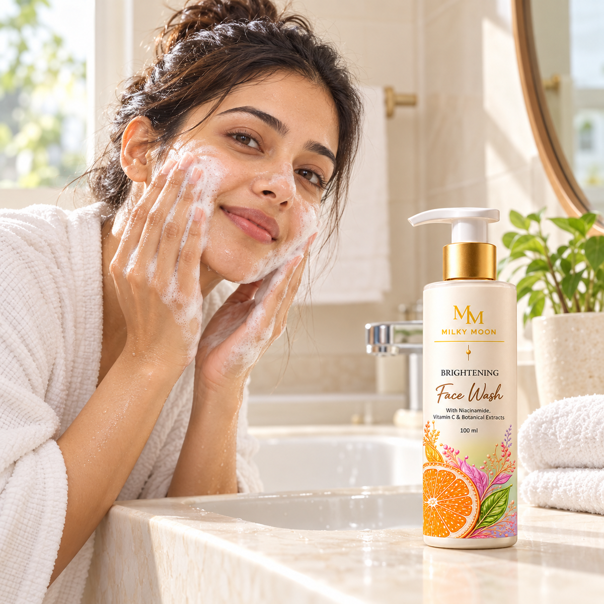 Milky Moon Brightening Face Wash with Vitamin C Niacinamide 100ml