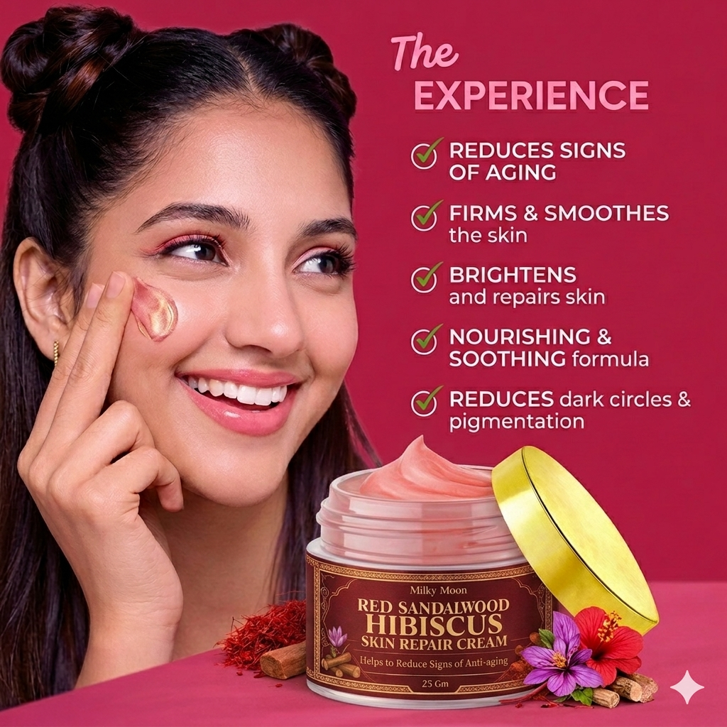 Red Sandalwood & Hibiscus Skin Repair Cream, with 0.1% Retinol
