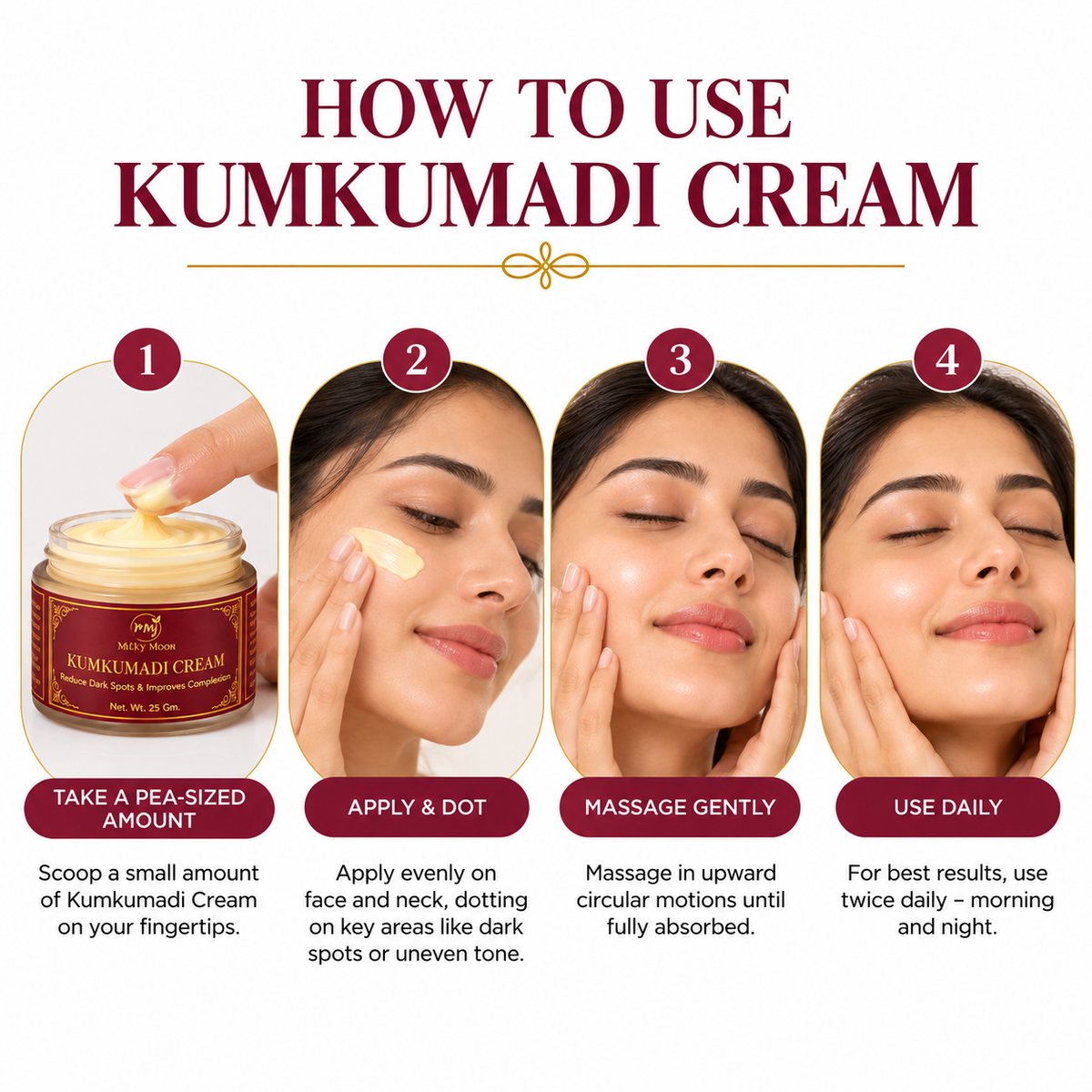 Milky Moon Kumkumadi Night Cream for Pigmentation Dark Spots 25gm