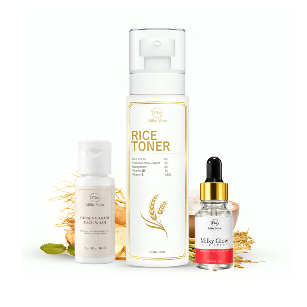 Korean Glass Skin Glow Combo – Complete Skincare Ritual for Radiant, Hydrated & Clear Skin